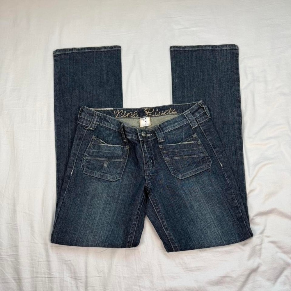 Vintage y2k Nine Rivets low rise flared denim jeans